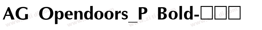 AG Opendoors_P Bold字体转换